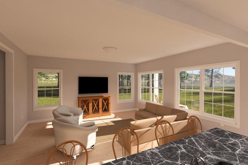 Architectural House Design - Interior - Family Room 1 for Cottage House Plan #513-2406 - 4 bed, 2.5 bath
