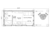 Modern Style House Plan - 1 Beds 1 Baths 284 Sq/Ft Plan #451-23 