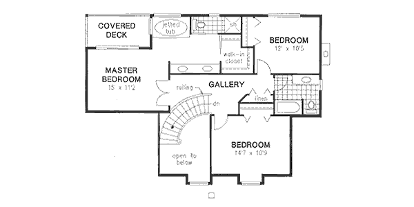 European Floor Plan - Upper Floor Plan #18-8954