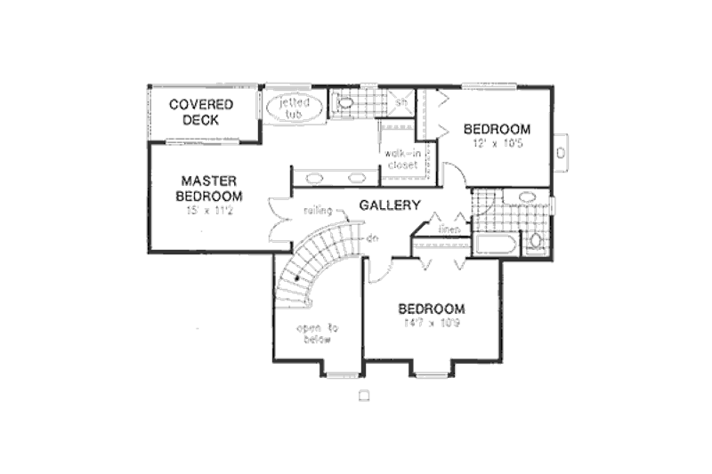 Dream House Plan - Floor Plan - Upper Floor for European House Plan #18-8954 - 4 bed, 2.5 bath