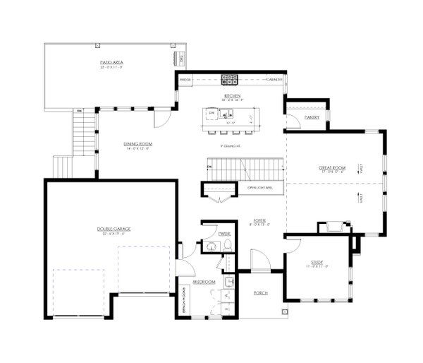 Farmhouse Floor Plan - Main Floor Plan #1114-71