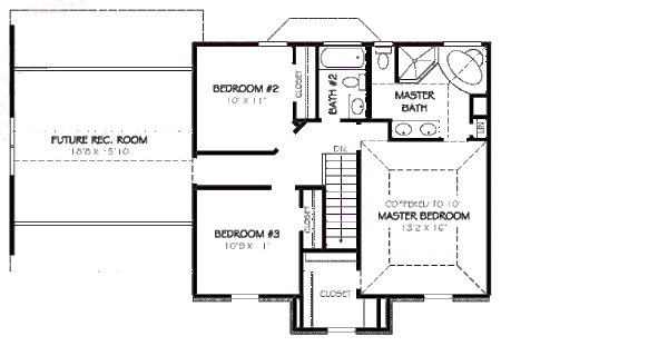 European Floor Plan - Upper Floor Plan #424-226