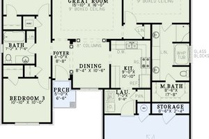 Exterior - Front Elevation 4 for Ranch House Plan #17-2119 - 3 bed, 2 bath