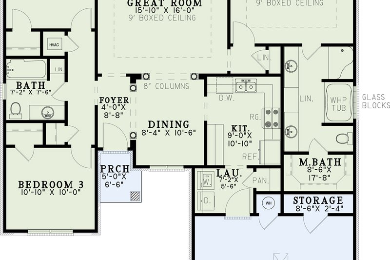 Home Plan - Exterior - Front Elevation 4 for Ranch House Plan #17-2119 - 3 bed, 2 bath