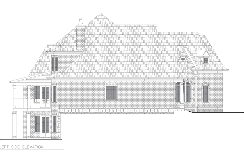 House Design - Exterior - Other Elevation 1 for Traditional House Plan #54-716 - 4 bed, 3 bath