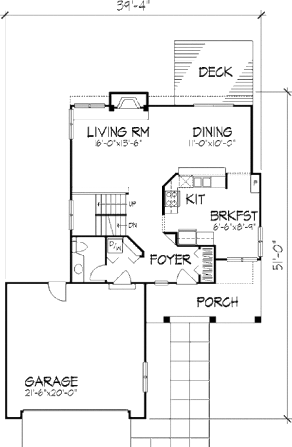 Architectural House Design - Country Floor Plan - Main Floor Plan #320-467