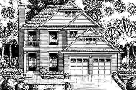 Exterior - Front Elevation for Traditional House Plan #40-182 - 3 bed, 2.5 bath