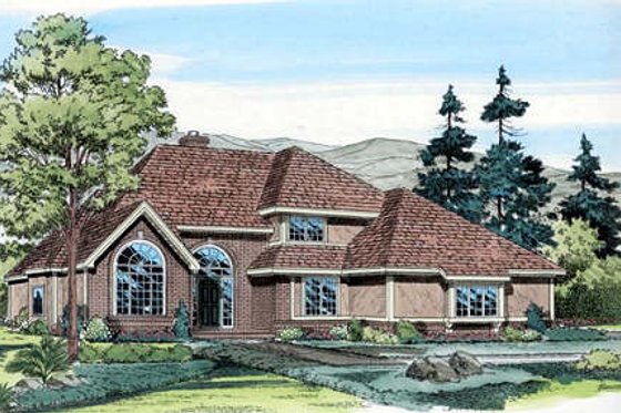 Exterior - Front Elevation for Traditional House Plan #312-441 - 3 bed, 2.5 bath