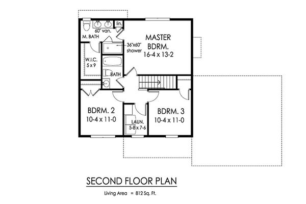 House Design - Traditional Floor Plan - Upper Floor Plan #1010-220