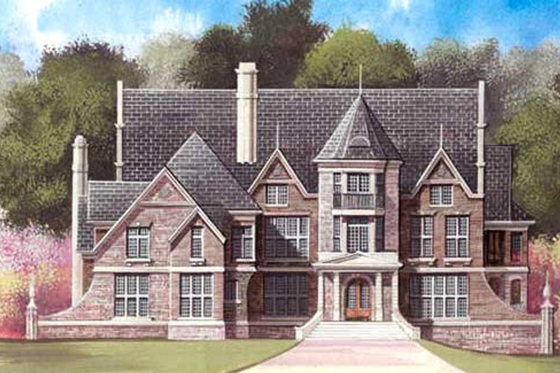 Architectural House Design - European Exterior - Front Elevation Plan #119-201