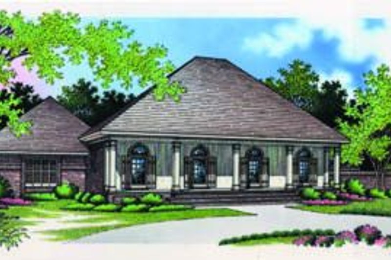 Architectural House Design - European Exterior - Front Elevation Plan #45-204