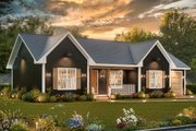 Traditional Style House Plan - 3 Beds 2 Baths 1150 Sq/Ft Plan #54-615 