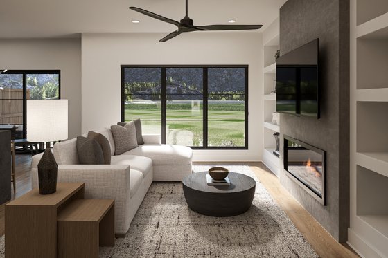 Interior - Family Room for Modern House Plan #455-689 - 3 bed, 2.5 bath