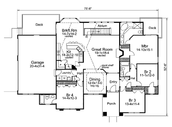 House Design - Traditional Floor Plan - Main Floor Plan #57-277