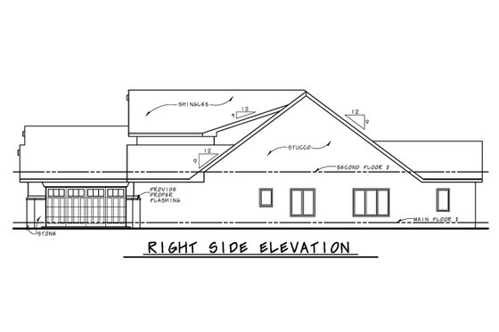 Exterior - Other Elevation 1 for European House Plan #20-2437 - 3 bed, 3 bath