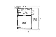 Craftsman Style House Plan - 1 Beds 1 Baths 804 Sq/Ft Plan #124-657 Floor 