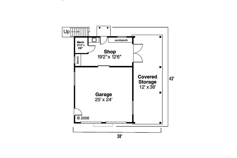 Home Plan - Floor Plan - Main Floor for Craftsman House Plan #124-657 - 1 bed, 1 bath