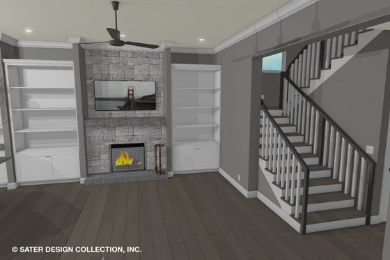 Interior - Family Room for Contemporary House Plan #930-521 - 3 bed, 3 bath