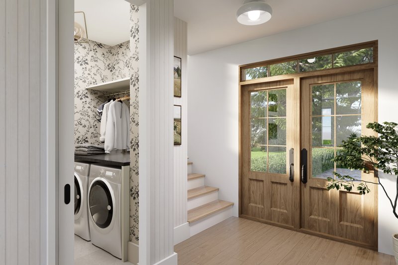 Architectural House Design - Interior - Laundry for Farmhouse House Plan #23-2838 - 3 bed, 2.5 bath