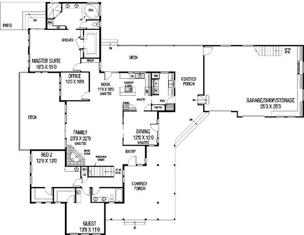 House Design - Traditional Floor Plan - Main Floor Plan #60-290