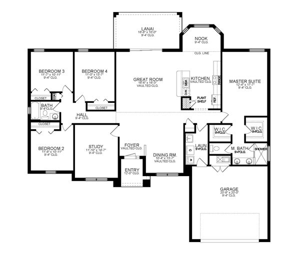 Dream House Plan - Ranch Floor Plan - Main Floor Plan #1058-190