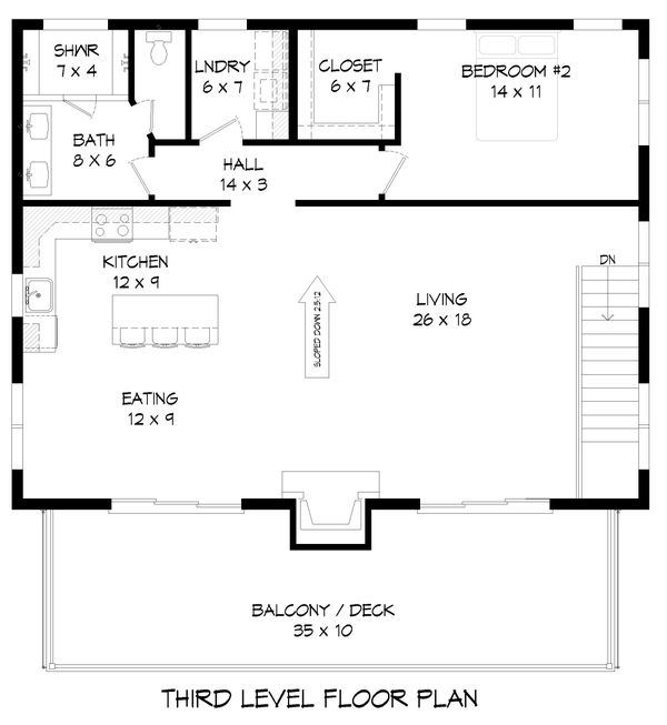 Home Plan - Contemporary Floor Plan - Upper Floor Plan #932-256