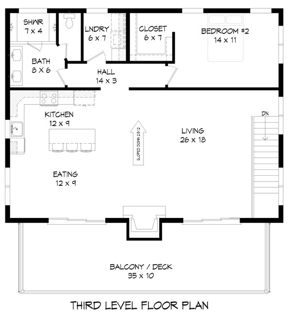 Dream House Plan - Contemporary Floor Plan - Upper Floor Plan #932-256