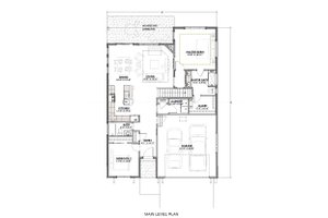 Floor Plan - Main Floor for Farmhouse House Plan #1069-36 - 2 bed, 2 bath
