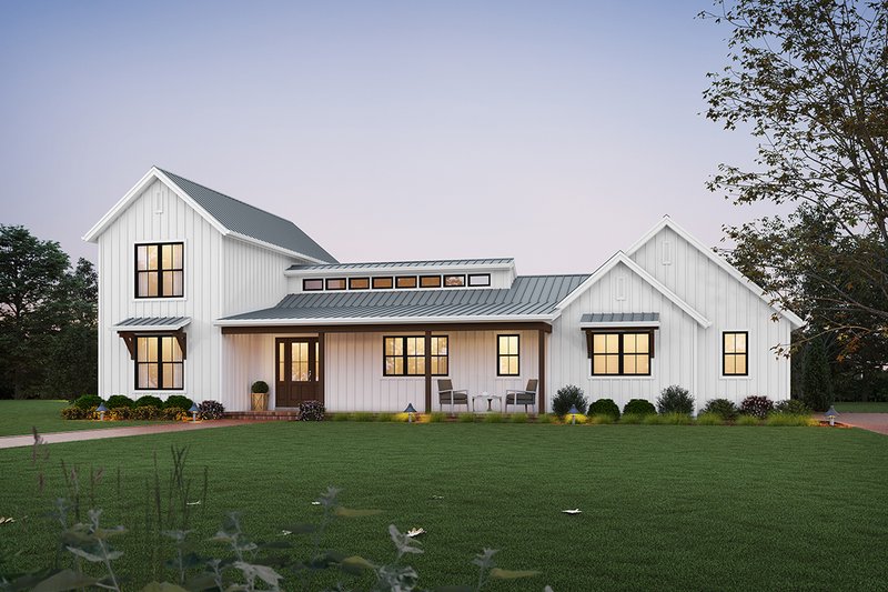 Farmhouse Style House Plan - 4 Beds 3 Baths 2200 Sq/Ft Plan #48-1077