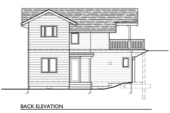 Exterior - Other Elevation 4 for Cottage House Plan #890-3 - 2 bed, 1 bath