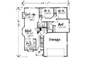 Floor Plan - Main Floor for Traditional House Plan #308-105 - 6 bed, 3 bath