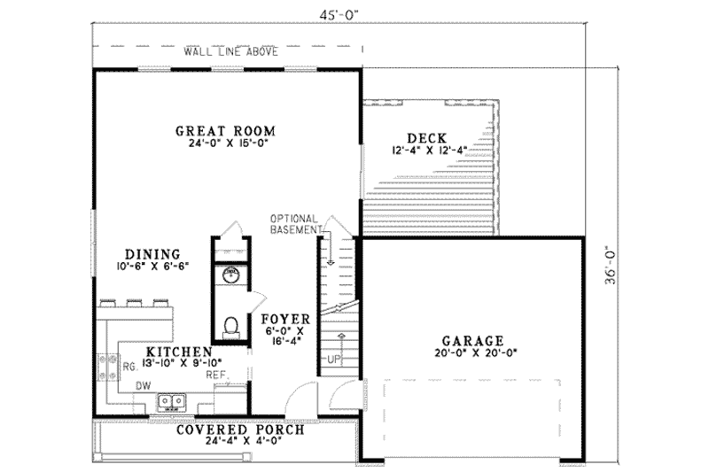 House Plan Design - Floor Plan - Main Floor for Traditional House Plan #17-429 - 3 bed, 2.5 bath