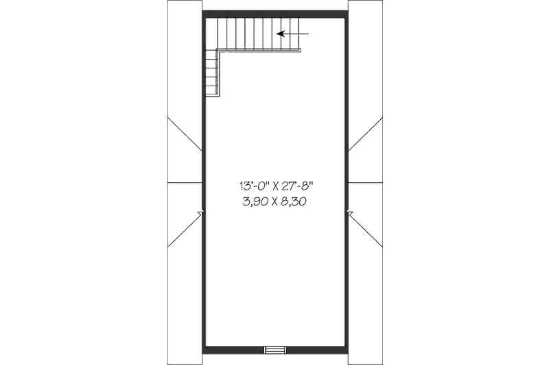 Home Plan - Floor Plan - Upper Floor 1 for Colonial House Plan #23-435, 0 bath