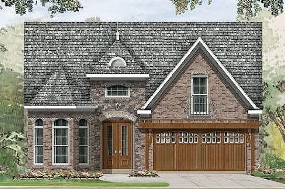 Exterior - Front Elevation for European House Plan #424-186 - 3 bed, 2.5 bath