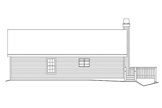 Exterior - Rear Elevation for Traditional House Plan #57-334 - 4 bed, 3 bath