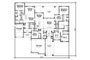 Ranch Style House Plan - 4 Beds 4.5 Baths 3985 Sq/Ft Plan #20-2303 