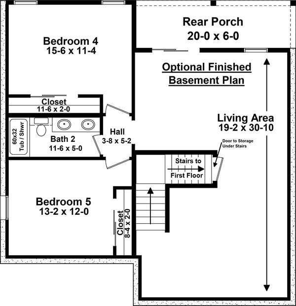 Dream House Plan - Country Floor Plan - Lower Floor Plan #21-472