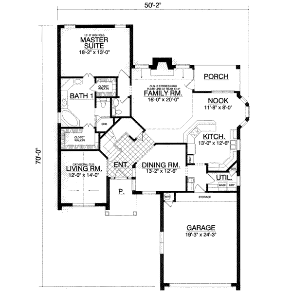 Dream House Plan - European Floor Plan - Main Floor Plan #40-365