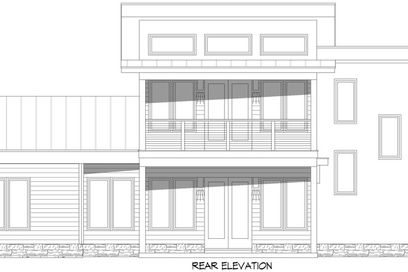 Dream House Plan - Exterior - Rear Elevation for Contemporary House Plan #932-1053 - 3 bed, 2 bath