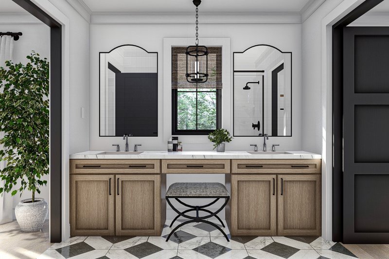 House Blueprint - Interior - Master Bathroom for Modern House Plan #455-623 - 3 bed, 3 bath