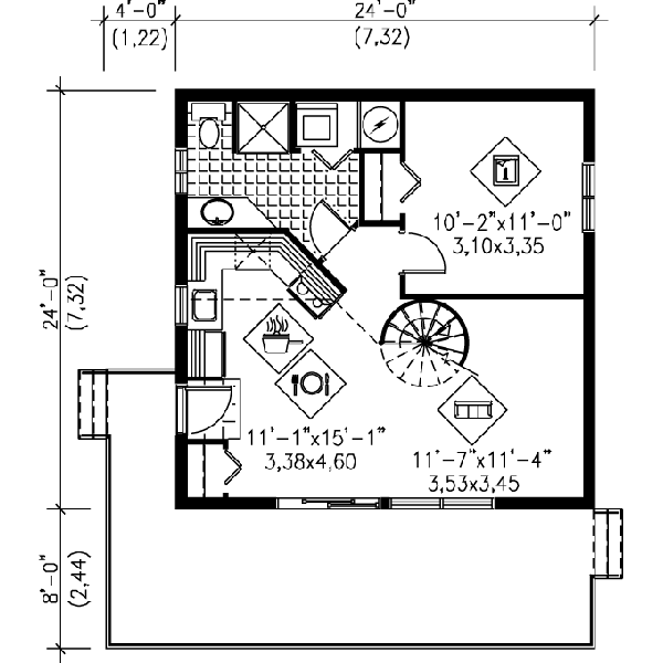 Modern Floor Plan - Main Floor Plan #25-2301