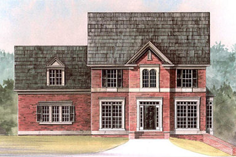 House Blueprint - Colonial Exterior - Front Elevation Plan #119-280