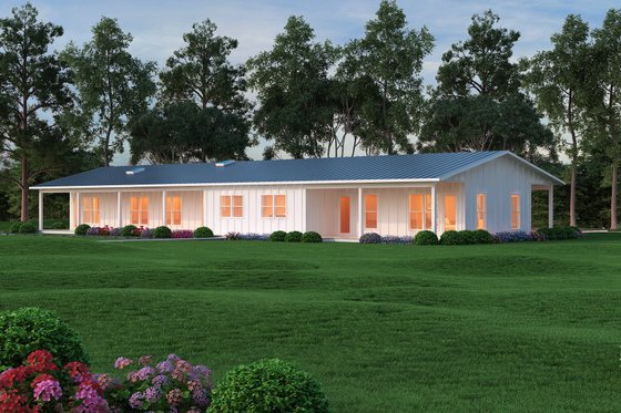 Exterior - Other Elevation 1 for Ranch House Plan #888-8 - 3 bed, 3.5 bath