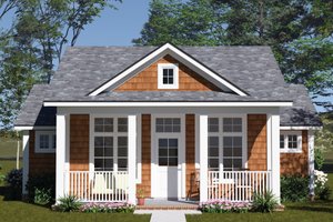 House Blueprint - Cottage Exterior - Front Elevation Plan #513-2411
