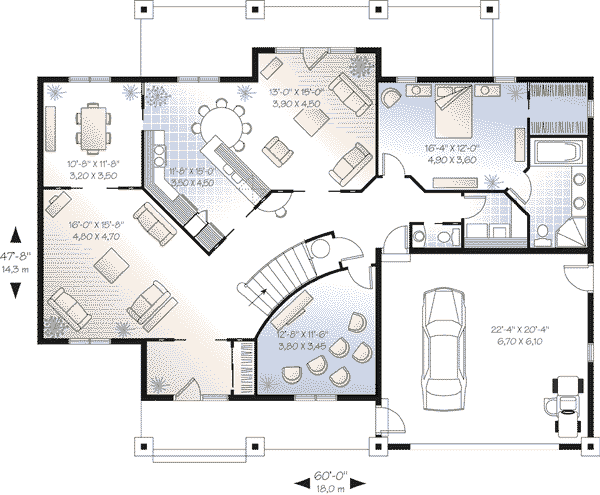 Dream House Plan - Floor Plan - Main Floor Plan #23-491