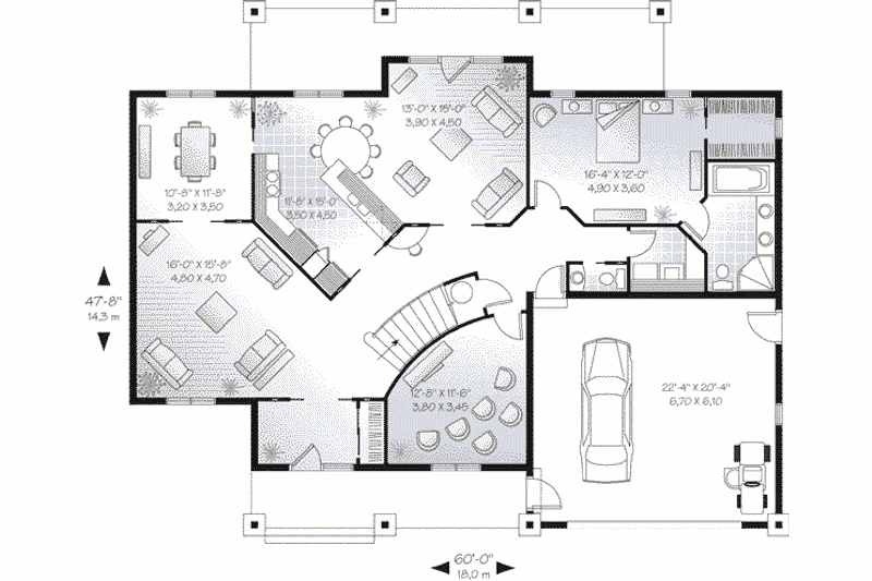 Dream House Plan - Floor Plan - Main Floor House Plan #23-491 - 6 bed, 4.5 bath