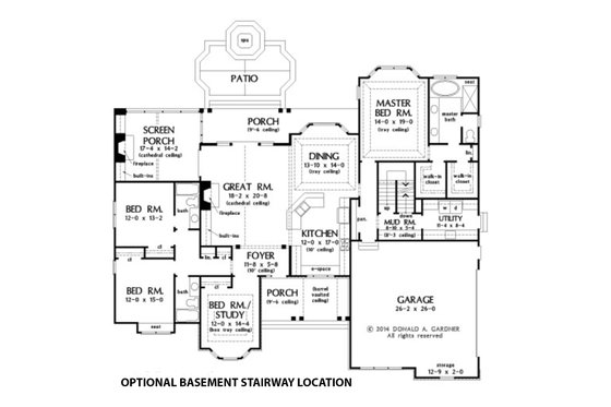 Optional Basement Stairway Location
