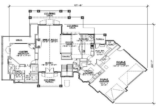 Traditional Floor Plan - Main Floor Plan #5-298