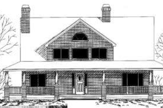 Exterior - Front Elevation for Country House Plan #303-333 - 4 bed, 3.5 bath