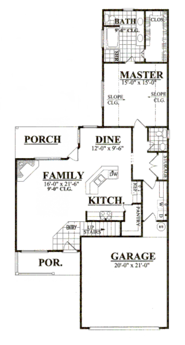 Country Floor Plan - Main Floor Plan #62-151